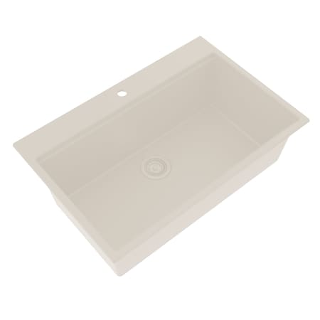Ruvati 33-inch epiRock Workstation Warm White Topmount Kitchen Sink RVG1325WB